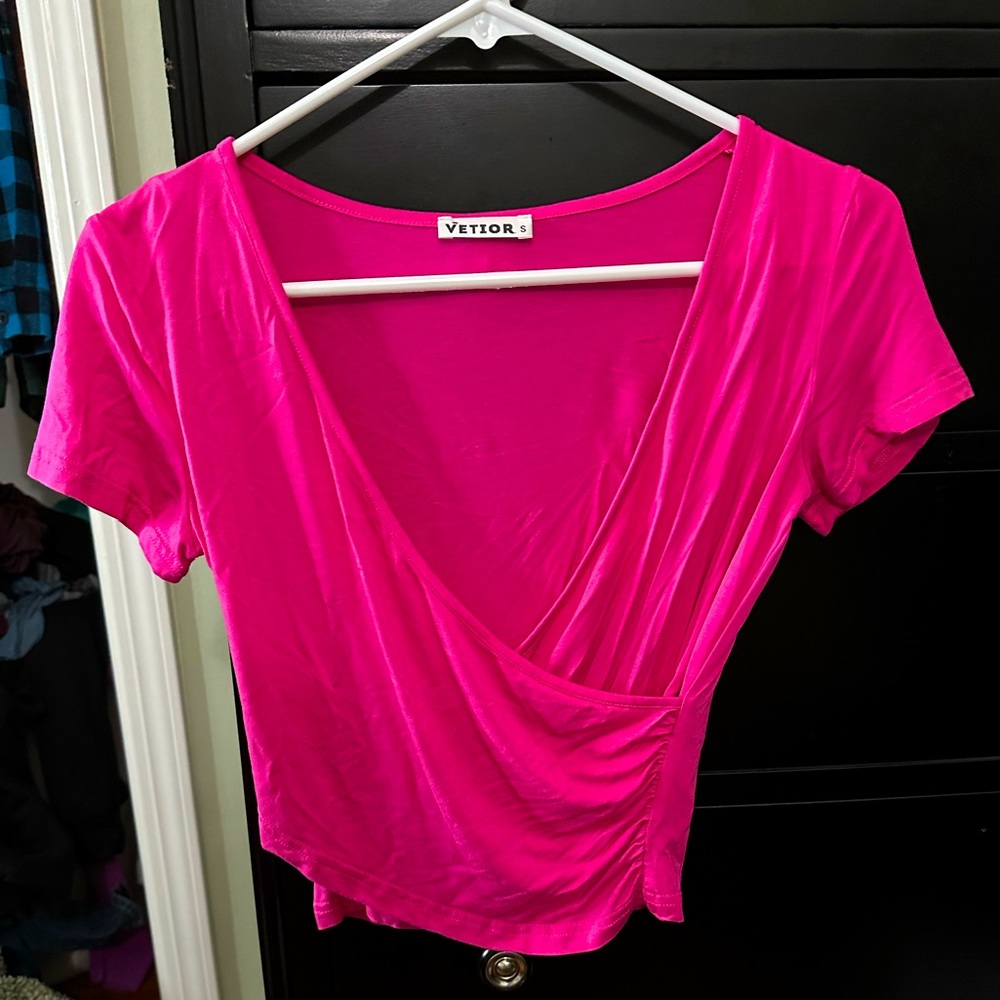 Hot pink crop top